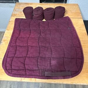 Eskadron Plum color Dressage pad & matching polos